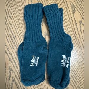 L.L. Bean Teal Blue size medium wool socks